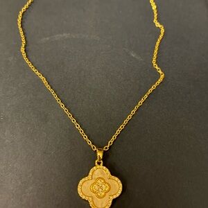 Natasha Denona Gold Clover Pendant Necklace